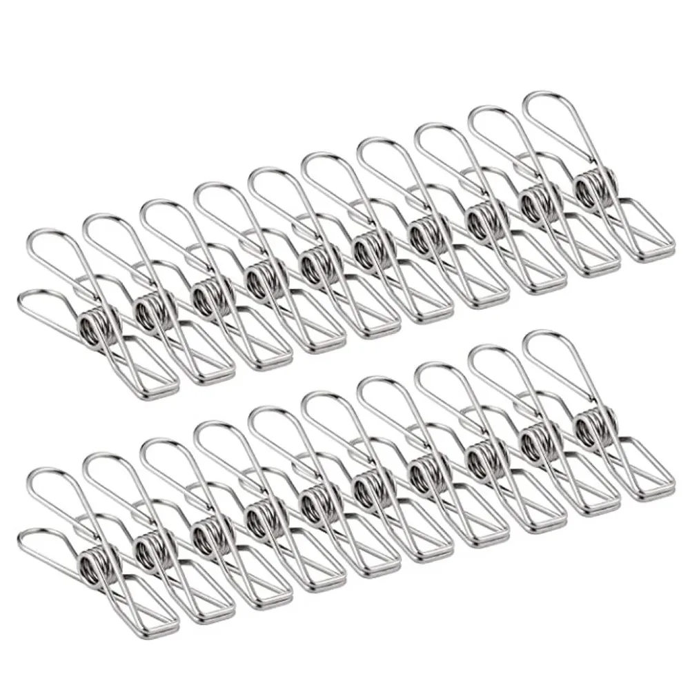 20pcs Clothes Pegs Stainless Steel Clothespins Drying Towels Socks Clothing  Clamp Bedspread Hanger Clip Laundry Cloth Pins - AliExpress
