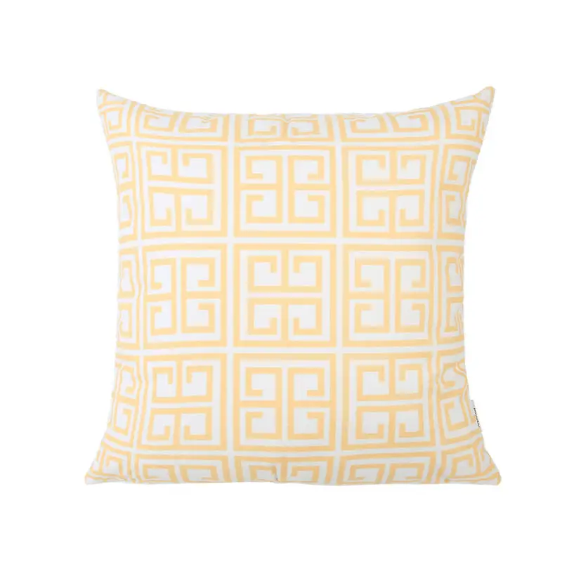 YokiSTG геометрический чехол для подушки с Северными мотивами из микрофибры наволочка для подушки Чехол для дивана кровать домашний Декор Подушка серый и желтый - Цвет: YellowA