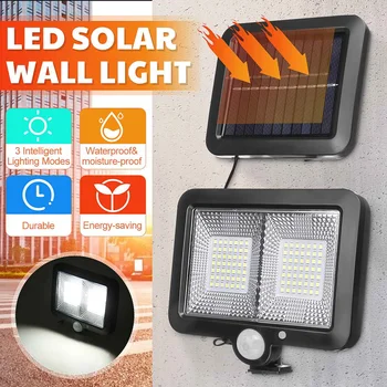 

98 /108 LED COB Solar Lamp Outdoor IP65 Waterproof 3 Modes PIR Motion Sensor Solar Powered Garden Light Wall Lamp Flood Lamp