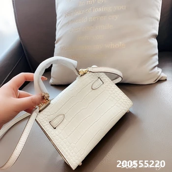 

2020 Luxury New Ladies Handbag Shoulder Messenger Small Bag Mini Second Generation Crocodile Grain Leather Wild Handbag