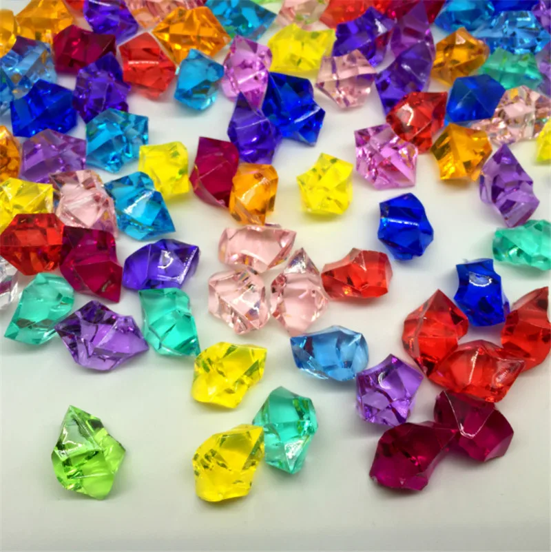 

50PCS/Lot 14*11mm Acrylic Crystal Diamond Pawn Irregular Stone Chessman Game Pieces For Board Game Accessories 10 Colors