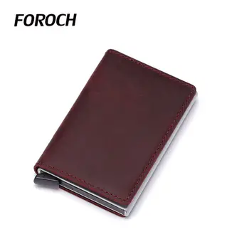 

Business Card Holder Men And Women Credit Card Wallet New Fashion Genuine Leather RFID ID Bank Card Wallet Cardholder