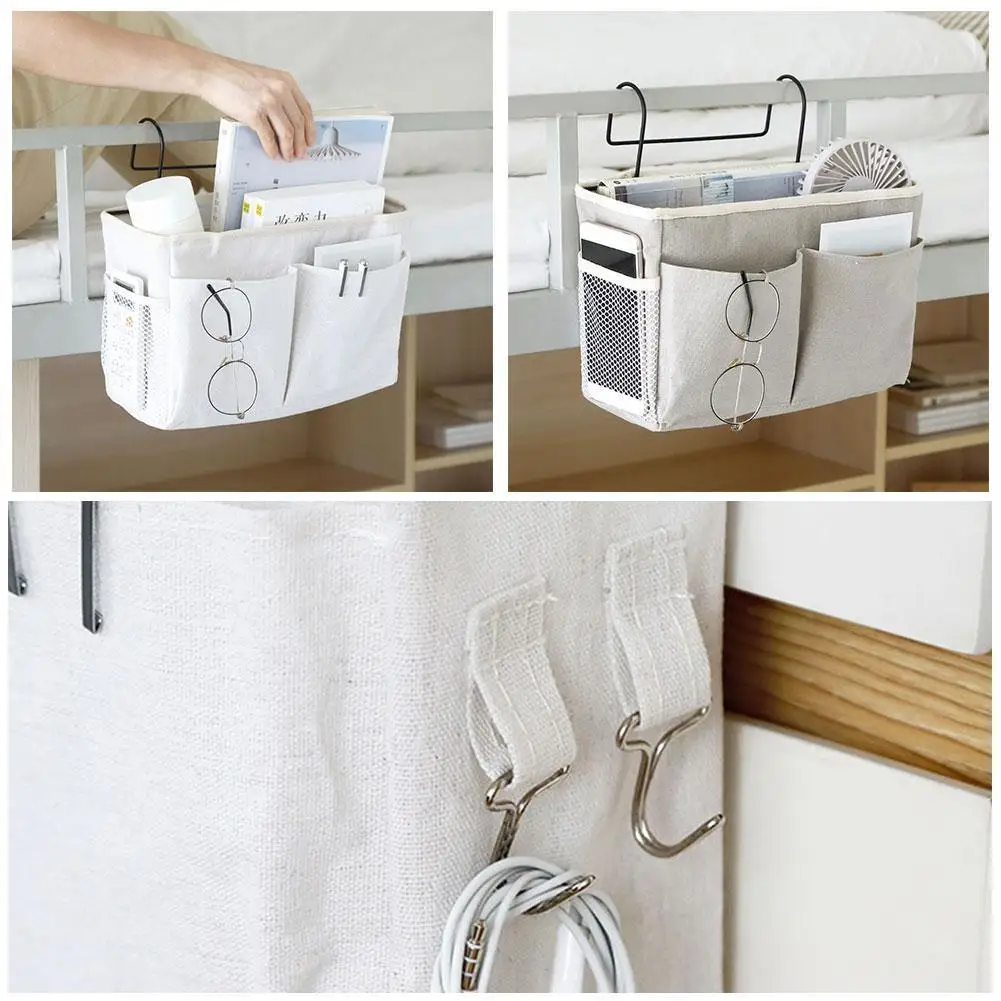 Bedside Storage Hanging Bag Bed Table Shelf Basket Rack Organizer Hanger Bedroom Y0G9 | Дом и сад