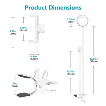 

Neewer Selfie Ring Light with Cell Phone Holder Stand for YouTube/TikTok/Live Stream/Selfie/Makeup, Flexible Gooseneck Stand