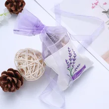 10 шт цветочный принт Лаванда мешки пустой аромат мешочек саше для расслабляющего сна