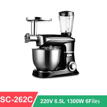 

6.5L Household Food Processor Kneading Machine Juicer Meat Grinder Eggbeater Machine a Pates Fraiches 220V