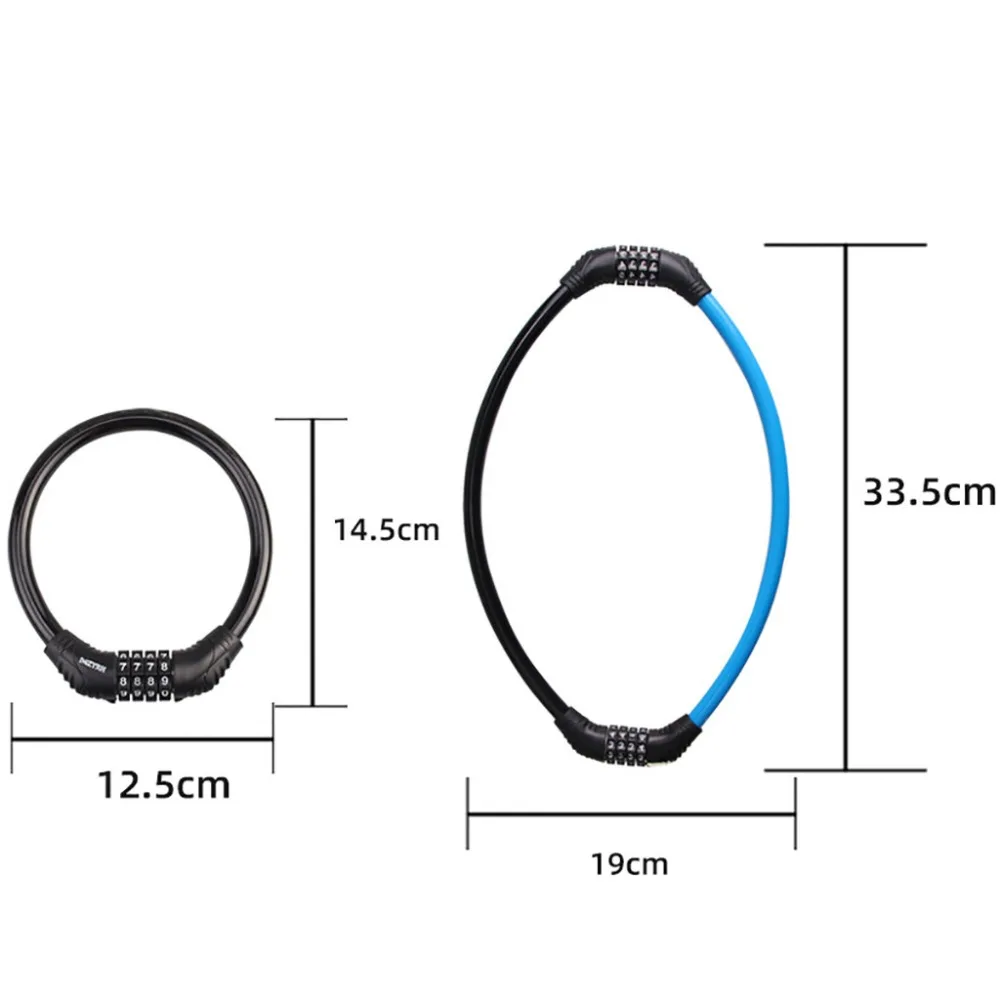 Bicycle lock heavy combination chain safety digital lock zinc alloy lock PVC material multi-lock car built-in knob 30N15 (10)