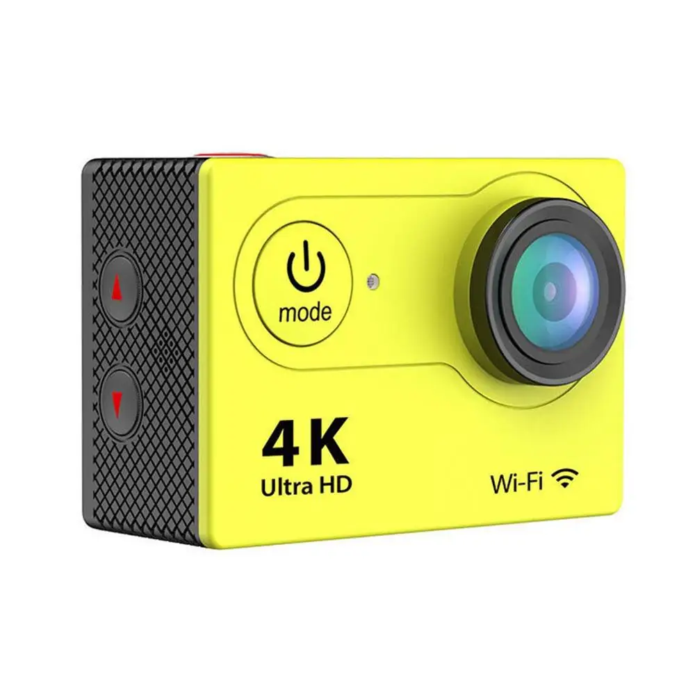 Ультра HD 1080P 4K экшн-камера WiFi 2,0 дюймов ЖК-экран 170 градусов объектив водонепроницаемая Спортивная камера - Цвет: Цвет: желтый