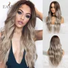 Get This EASIHAIR Long Ombre Brown Synthetic Wigs Natural Wave Wigs for Black Women Heat Resistant Fiber Cosplay Wigs 4000367135997