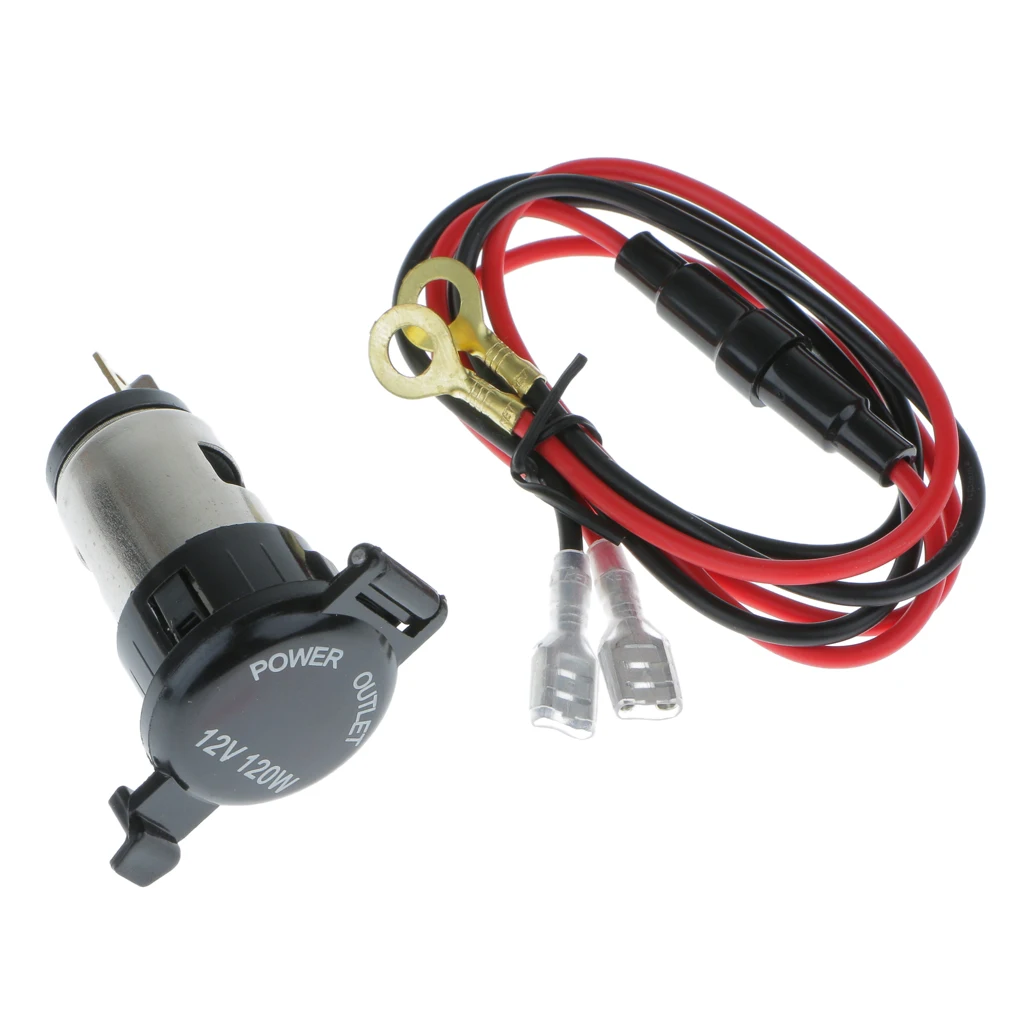 Мотоцикл 12V 120W Автомобиль Мотоцикл лодка прикуриватель Мощность разъем
