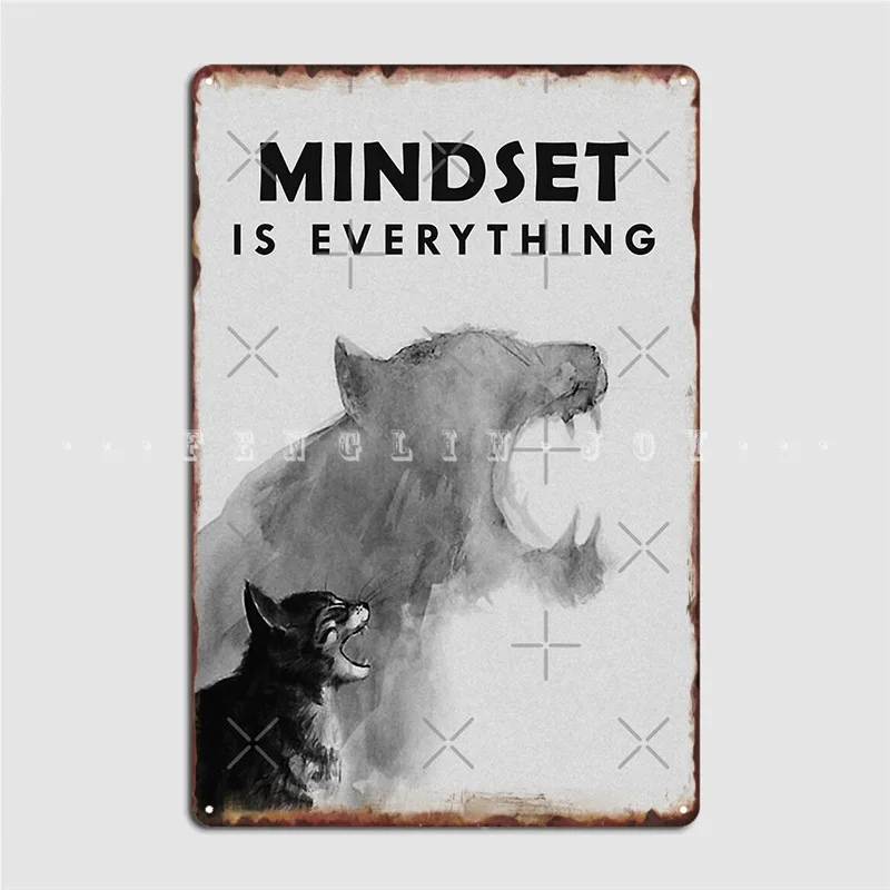 

Mindset Is Everything Metal Sign Club Party Mural Designing Plaques Tin Sign Poster