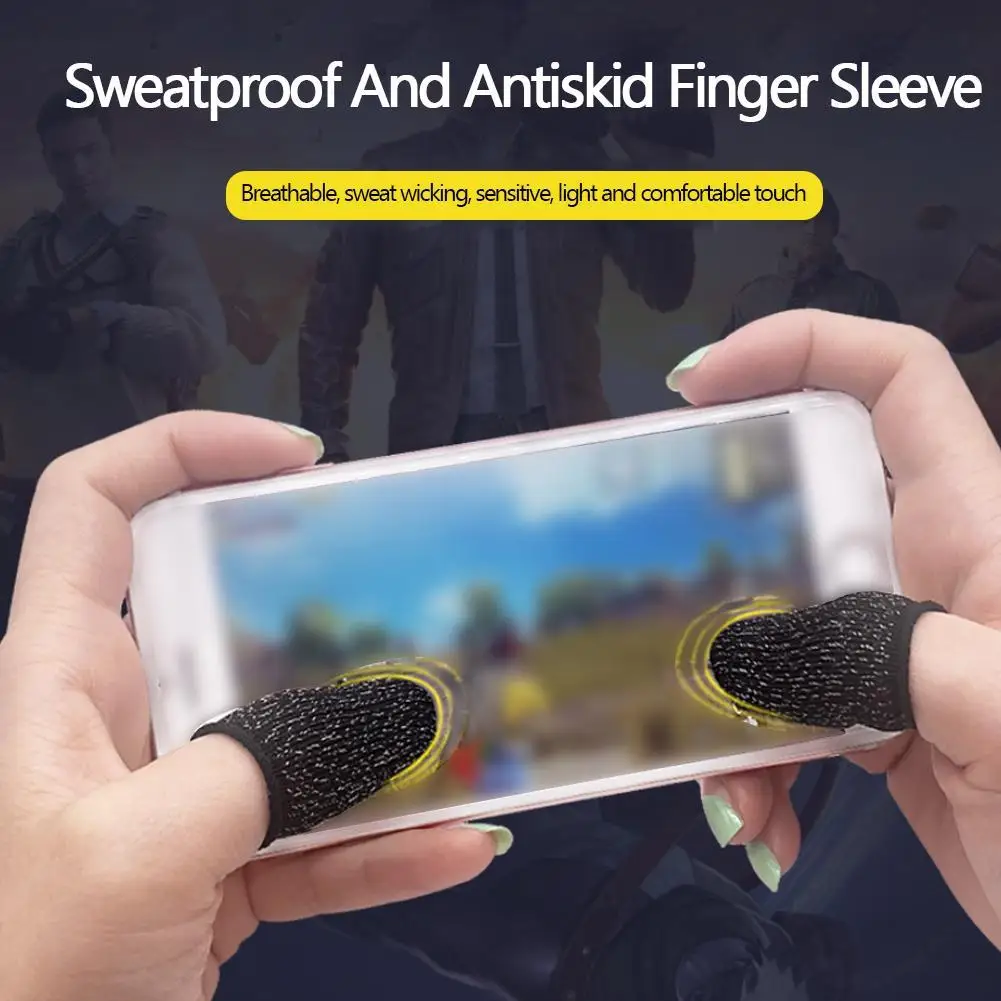 1 Pair Breathable Screen Finger Sleeve For Iphone Samsung Cots Pubg Stall Sensitive Game Controller Sweatproof | Мобильные телефоны