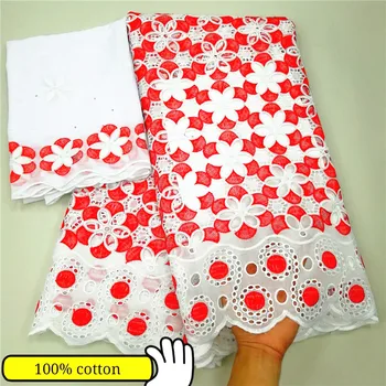 

African fabrics 2019 high quality lace swiss voile lace in switzerland latest latest tissu african dentelle brocade 5+2yards/lot