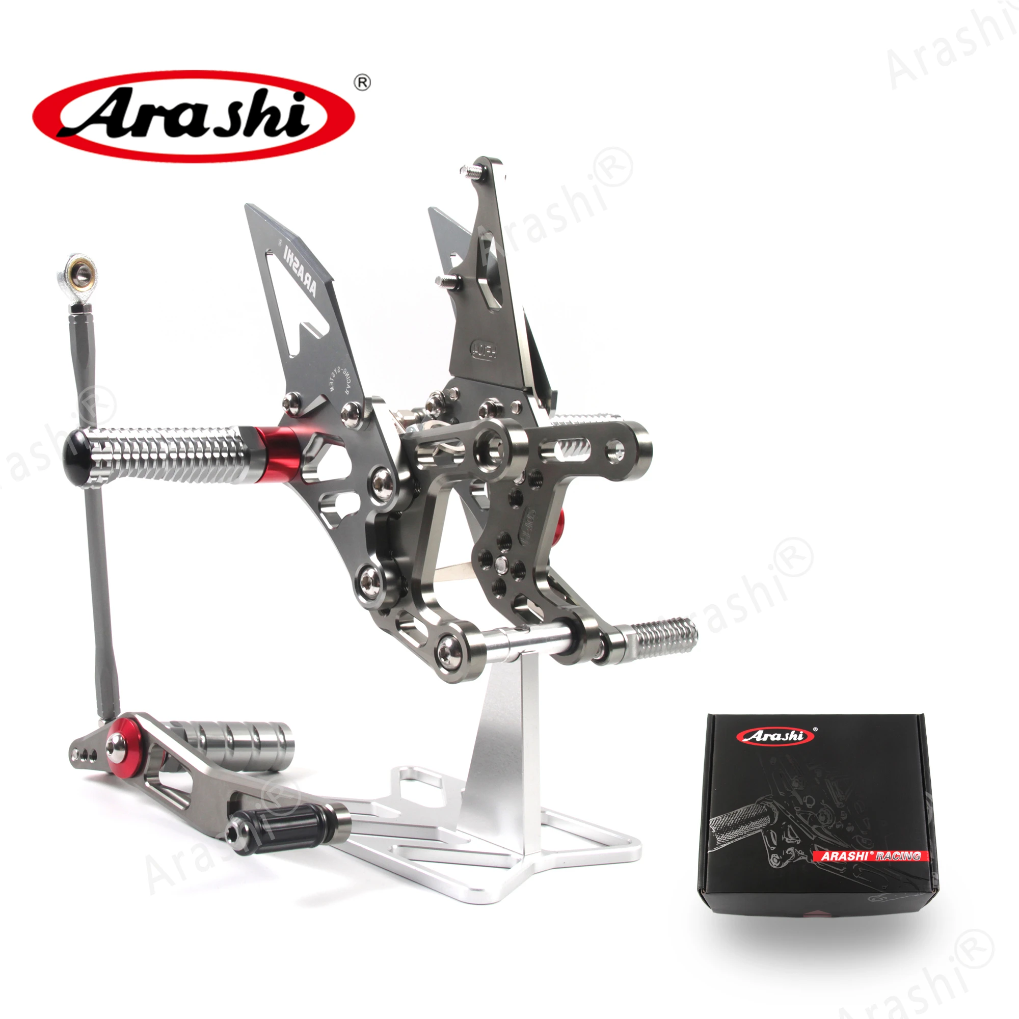 Араши мотоциклист Rearset для YAMAHA YZF R1 2009- ЧПУ Регулируемые подножки YZF-R1 2010 2011 2012 2013