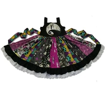 Современные сумасшедшие продажи Рождество триллер черное подростковое платье для девочек