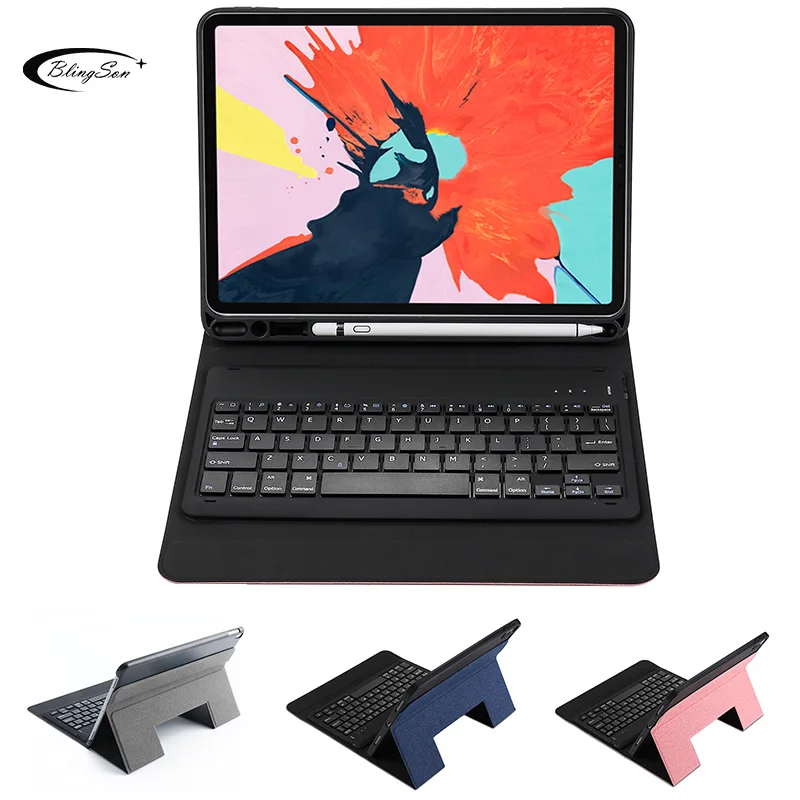 

Bluetooth Keyboard Case for iPad Pro 11 2018 A1979 Flip Smart Luxury Cover Case Stand Wireless Keyboard for iPad Pro 11 inch