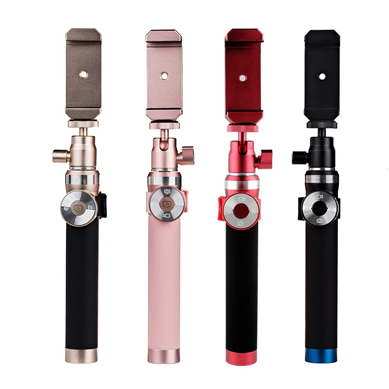 

Metal Wireless Bluetooth Tripod Selfie Stick voor iPhone Samsung Huawei Live Broadcast Monopod Self
