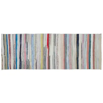 

Handmade Multicolor Vintage English Striped Rug Runner Rug 121x340 Cm-3'12''X11'2''