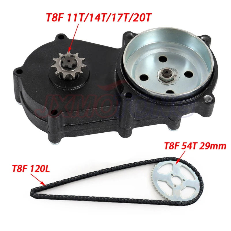 11 14 17 20 Tooth T8F Dual Chain Clutch Gear Box Con Catena Pignone Posteriore Mini Moto Pit Dirt Bike Quad Atv Buggy Go Kart
