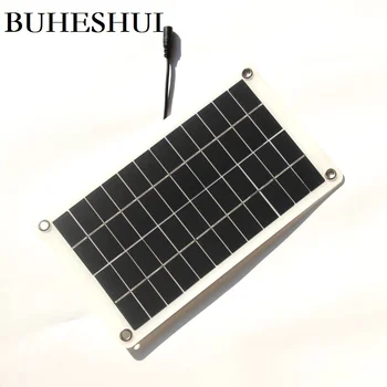 

BUHESHUI 8W 12V Semi-flexible Monocrystalline Silicon Solar Panel cell DC Module For 12vol DIY Battery phone adapter kit