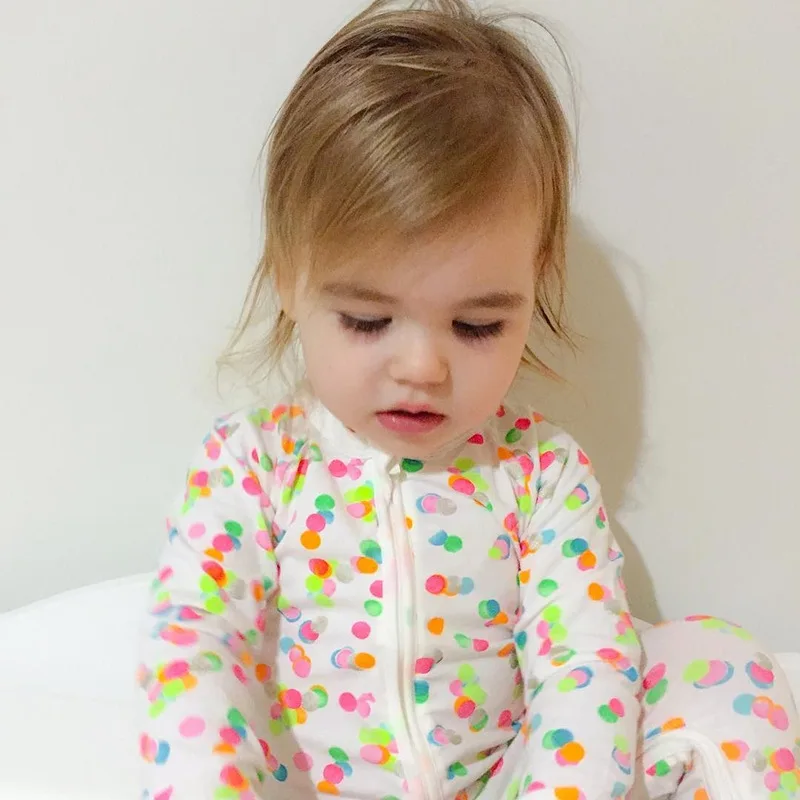 

INS Hot Selling Color Spot Baby Romper Spring And Autumn New Style Baby Jumpsuits Cotton Print Baby Clothes