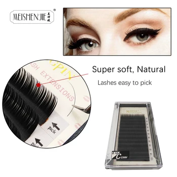 

New soft 12 Rows individual eyelashes B C D curl eyelash extensions maquiagem 8-13mm professional eyelash extension lashes