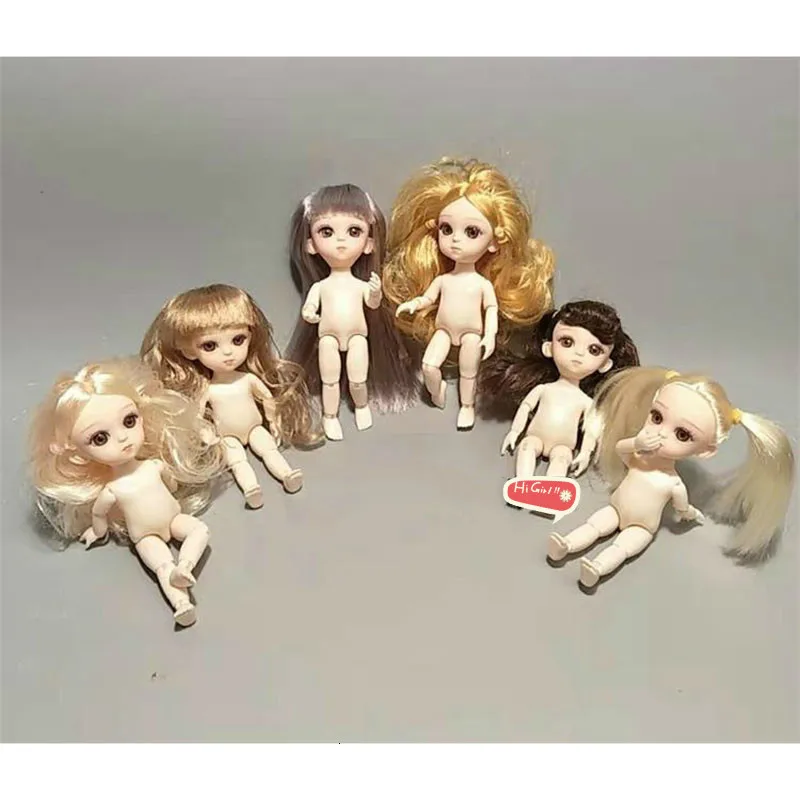 16 сантиметров Bjd мини-маленькая кукла Eva для изменения лица макияж 3d стеклянный глаз 13 шарнирных кукол тело модная игрушка для девочек подарок