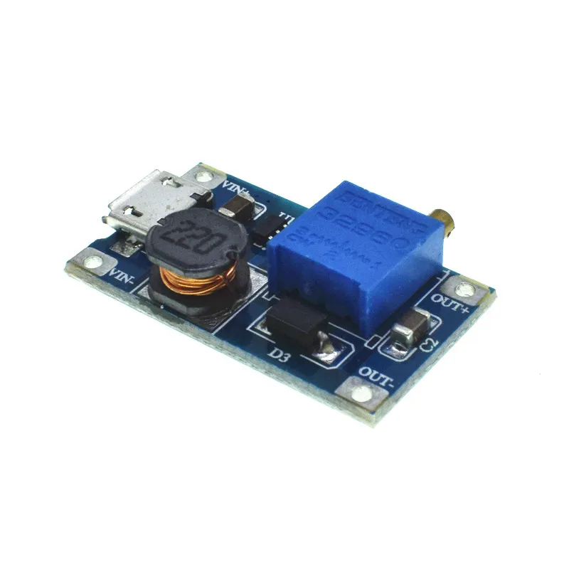 5 шт. DC повышающий преобразователь мощности с Micro USB входом 2A преобразователь напряжения