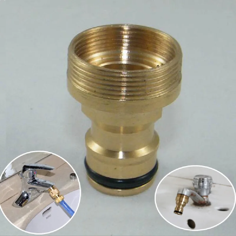 Solid Brass Male Quick Connector Adaptor Garden Hose Pipe Tube