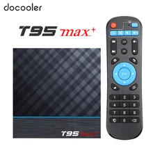 Docooler T95 MAX Plus Smart tv Box S905X3 64 Bit Android 9,0 4GB rom 32 GB/64 GB ram 2,4G+ 5G двухдиапазонный WiFi UHD 8K медиаплеер