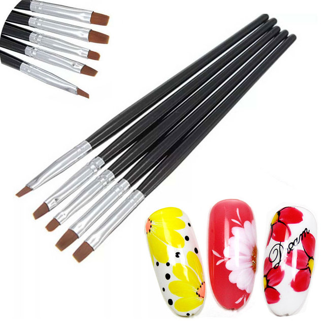 Art Brush Set Manicure Tools Gradient Gel Nail Polish Builder Drawing Carving Ombre Brushes French Nail Design Painting Pen