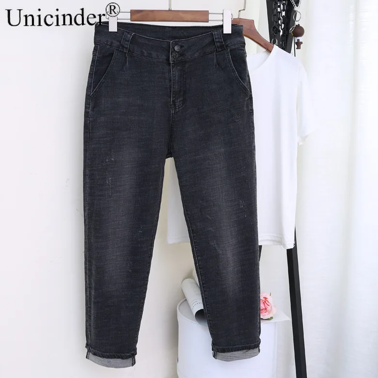 

Unicinder 2021 New Jeans Plus Size Women's Loose Harem Pants Radish Pants Full Length Elastic Waist 5xl Plus Size for Women