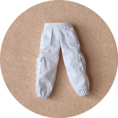 white 1/6 Комбинезоны для кукол Blyth брюки Blyth клетчатое пальто Blyth одежда(подходит для blyth, azone, ob24, Lai, mmk, ICY, кукла 1/6 - Цвет: white