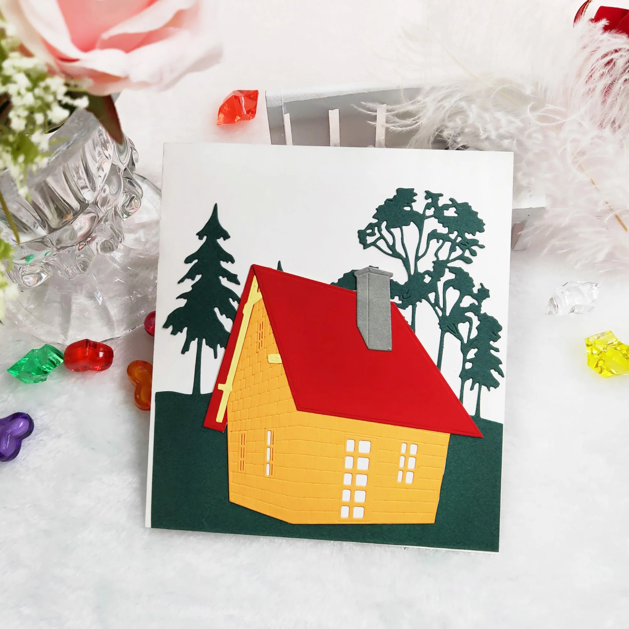 

Manual House Metal Cutting Dies Embossing Stencil For DIY Scrapbooking Photo Album Card Decorative