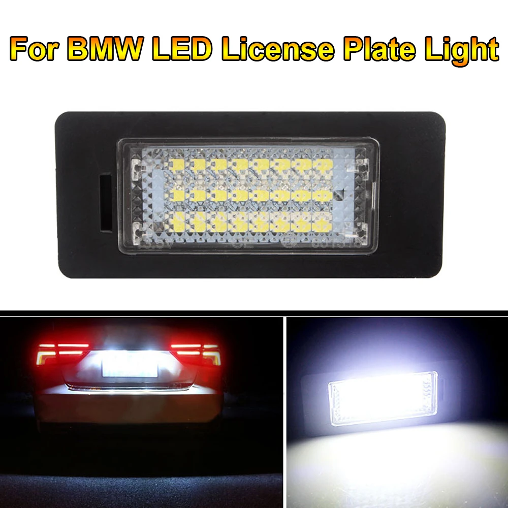 

2Pcs Led License Plate Light Lamp Bulb 6000K Cool White For BMW E82 E90 E92 E93 M3 E39 M5 E60 E70 X5 E71 X6 Number Plate Lights