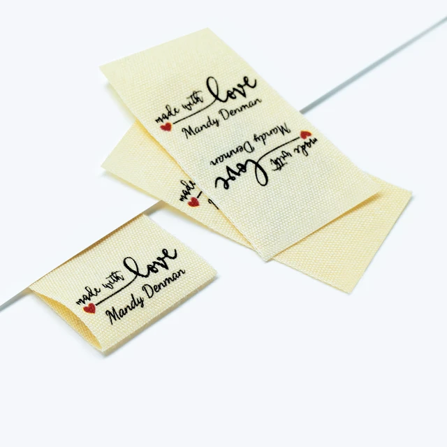 Custom Logo Cotton Sew Label  Custom Sewing Labels Handmade - 30 50mm  Cotton Logo - Aliexpress