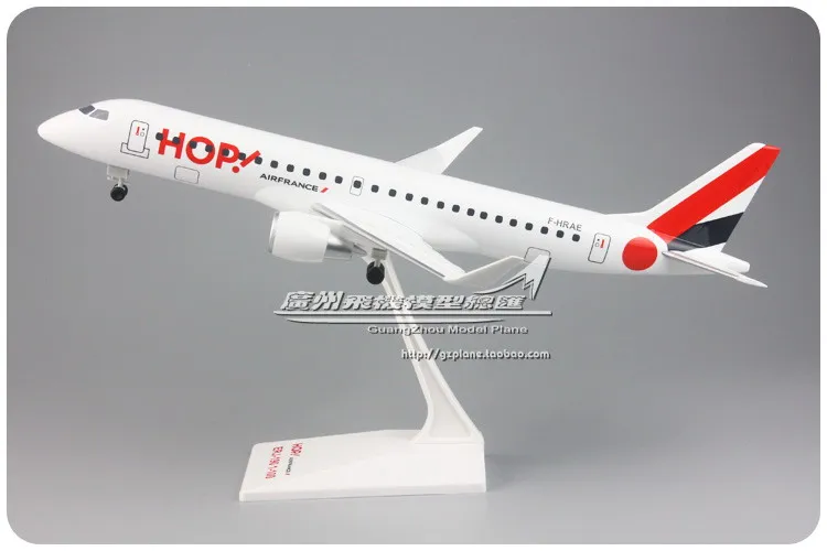 

30CM Air France France HOP ERJ-190 WITH Wheels 1:100 Plastic Assembly Airplane Model for Plane Model Collector