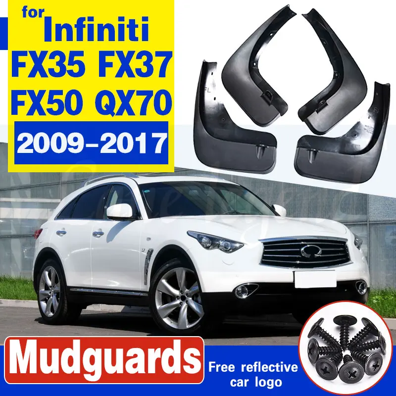 Брызговики для Infiniti FX35 FX37 FX50 QX70 2009 2017 спереди и сзади 2011 2012 2014 2015 2016|Грязезащита| |
