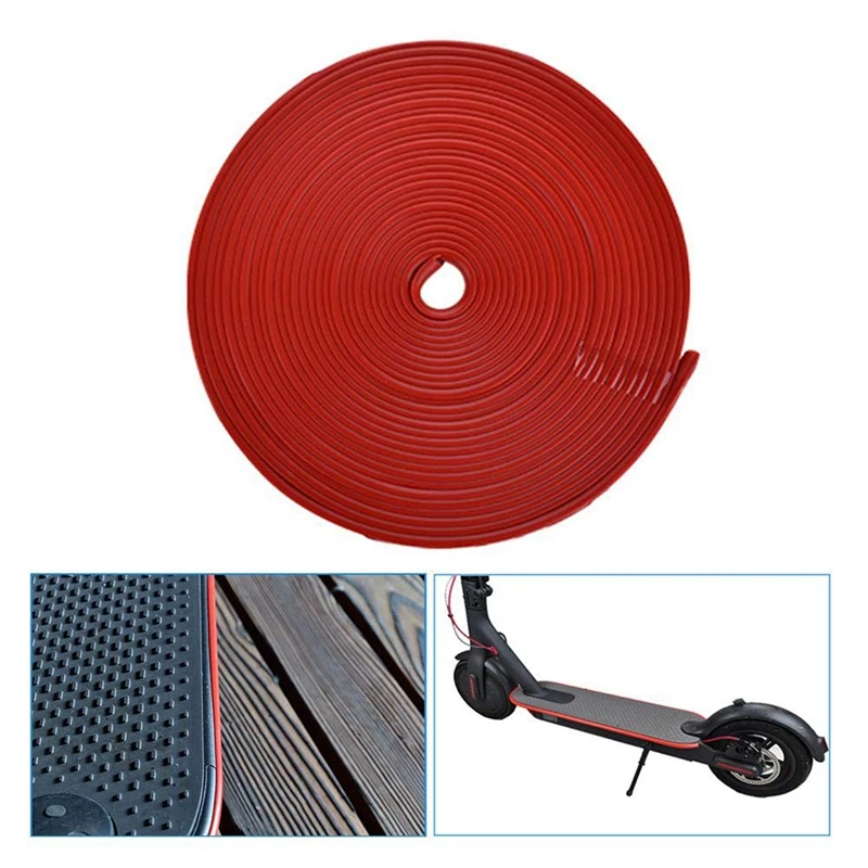 2 Set Electric Skateboard Parts Red for Xiaomi Mijia M365 Scooter: 1 Set Lock Disc Brakes Wheels Lock& 1 Set Bumper Protective