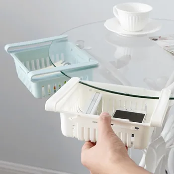 

Pull-out Refrigerator Storage Box Holder Food Organizer Drawer Shelf Proper Dispenser Case Pill Box Splitters for ontainer