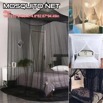 

New Style Luxury Mosquito Net for Bed Canopy for Queen/King Size 4-Way Entries Mosquito Repelling Net Home Bed Tools