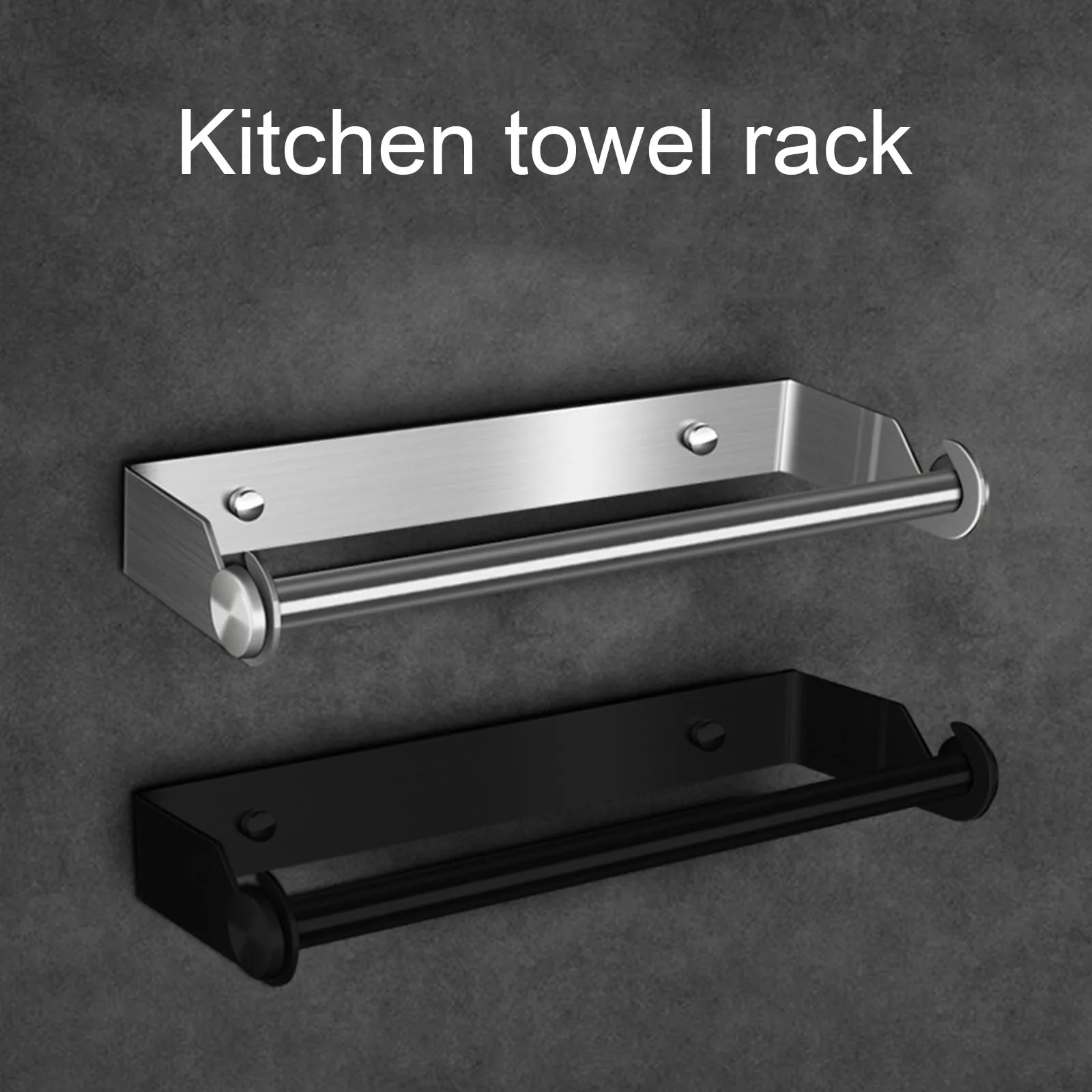 

Paper Roll Rack Towel Holder Tissue Hanger Storage Rack for Bathroom Toilet Kitchen Self-Adhesive Accessories