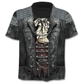 

Summer New 3d Skull T shirt Men Short sleeve shirt Funny T shirts Rock Japan Punk Anime Gothic Rock 3d T-shirt Mens Clothing.