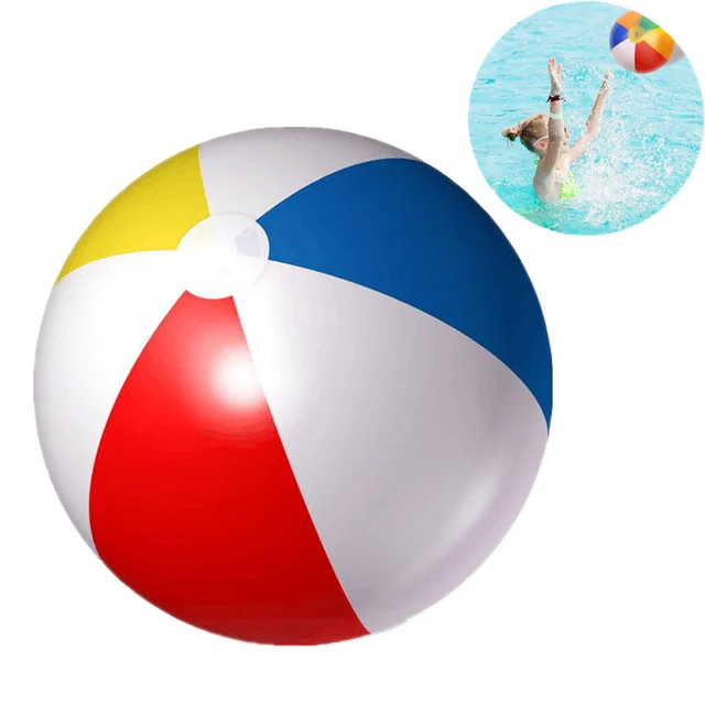 20/30 cm Inflatable Beach Ball PVC Water Balloons Rainbow-Color Balls Summer Outdoor Beach Swimming Toys New Arrival 1