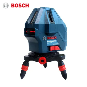 

BOSCH Laser Level 5 Red Line Self-leveling Horizon Vertical Cross Line 360 Degree Rotary 6 Poins 532nm Outdoor Tripod