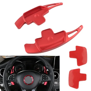 

Universal Car Steering Wheel Shift Paddle Extension Red Trim For Benz CLA CLS GLA GLC GLE Class A180 W176 B250 W246 E350 W212