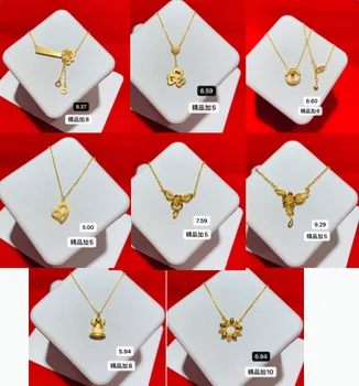 شراءHX 24K عقد ذهب نقي حقيقي AU 999 سلسلة ذهبية صلبة لامعة بسيطة الراقي العصرية الكلاسيكية غرامة مجوهرات رائجة البيع جديد 2020