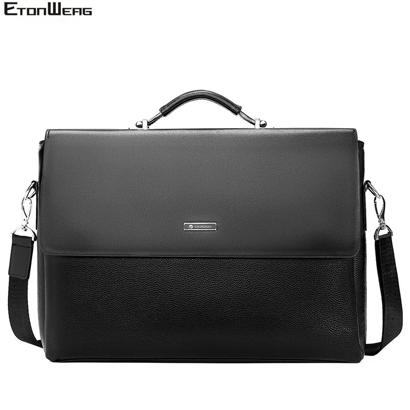 Fashion Business Men Briefcase Leather Laptop Handbag Tote Casual Man Bag For male Shoulder Bag Male Office Messenger Bags