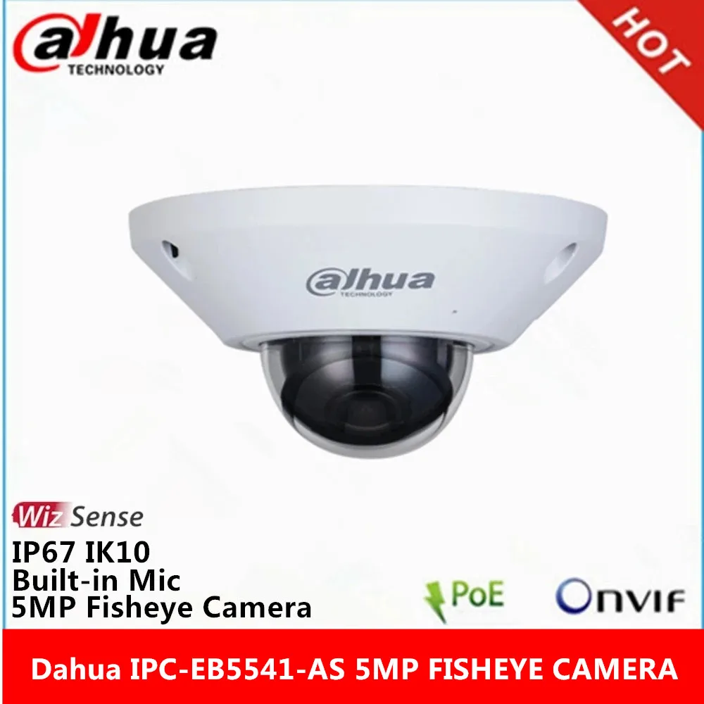 Dahua IPC-EB5541-AS Panorama 180 градусов Встроенный микрофон IP67 IK10 5MP WizMind Network Fisheye Camera |