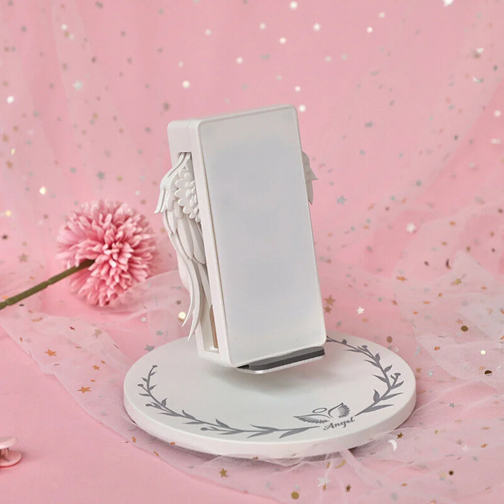 

Stand Fast White 10W Portable Ornament Protection Mobile Phone Holder Charging Dock Universal Angel Wings Wireless Station